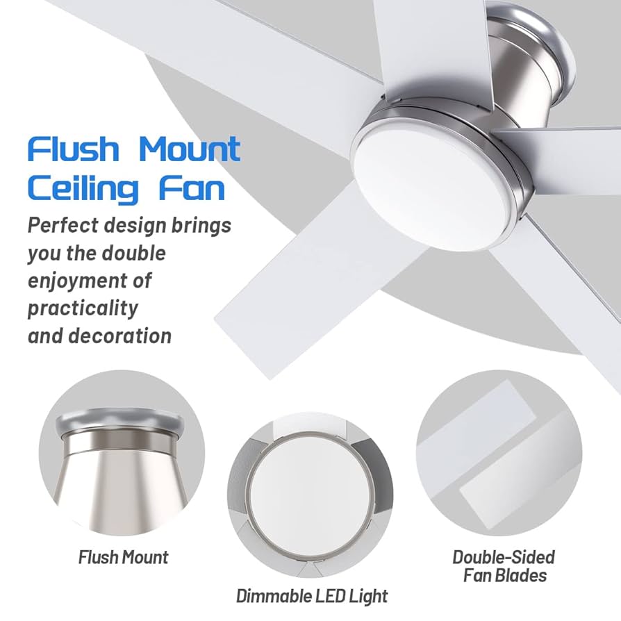 gu⭐︎ Amazon.com: wurzee 60 inch Ceiling Fan with Light, White